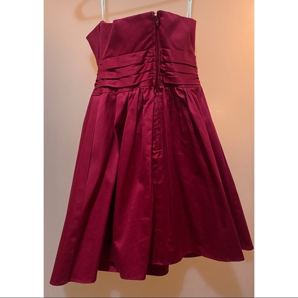 David's Bridal Red Strapless Dress - Picture 3 of 5